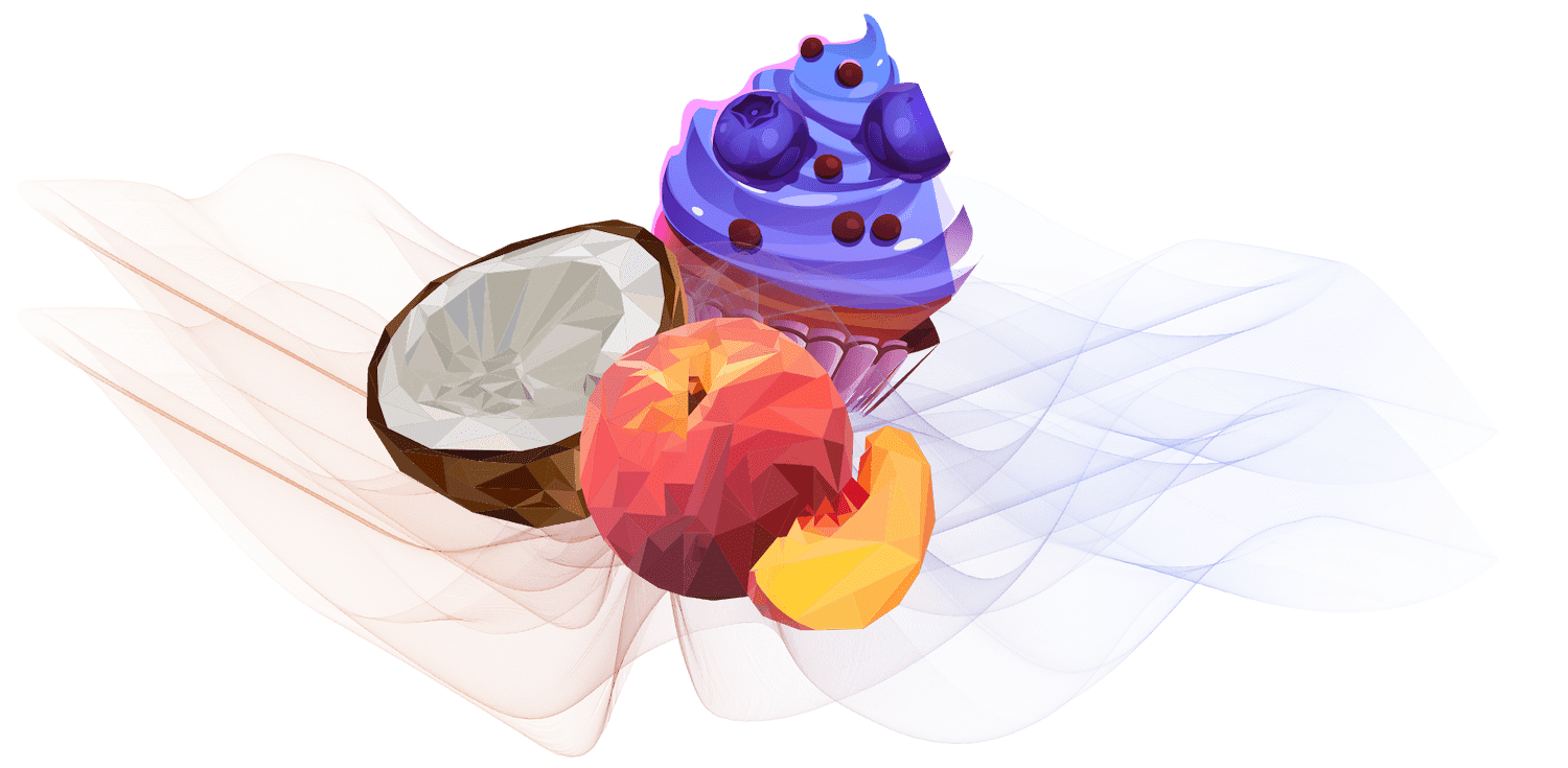 Fruits in smoke