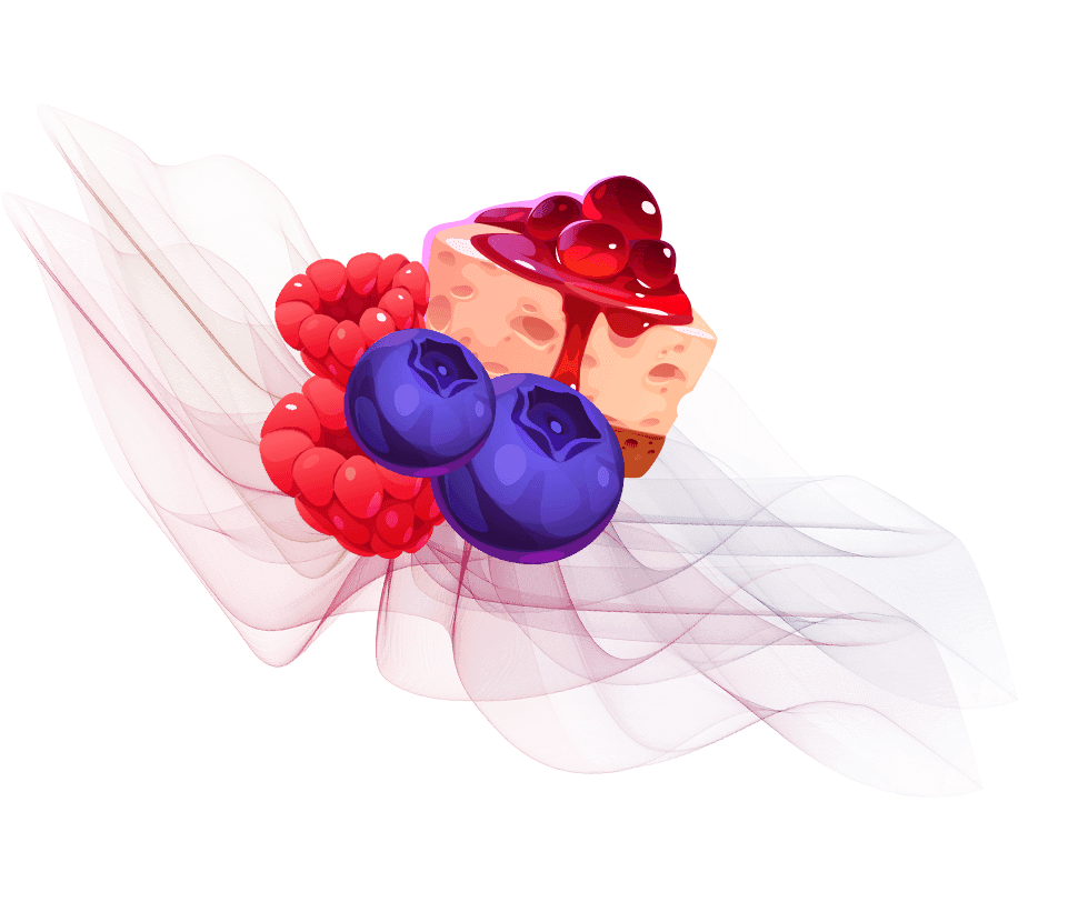 Fruits in smoke